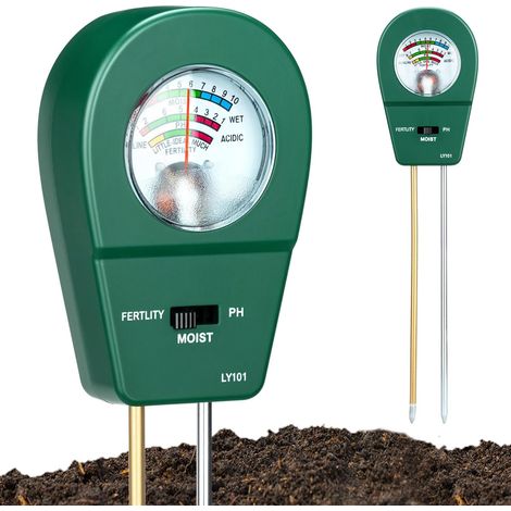 3-in-1 Bodentester: Ph-meter, Feuchtigkeitsmesser Und Fruchtbarkeitsmesser, Präzises Digitales Analysegerät Für Pflanzen, Rasen Und Garten – Batterieloser Feuchtigkeitssensor Und -tester