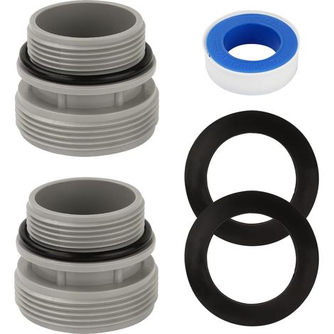 Poolpumpenadapter (2 Stück), 4560 Poolpumpenanschluss, Poolschlauchadapter, 40 Mm Auf 1 1/2" Poolschlauchanschlüsse, Kompatibel Mit Filterpumpen