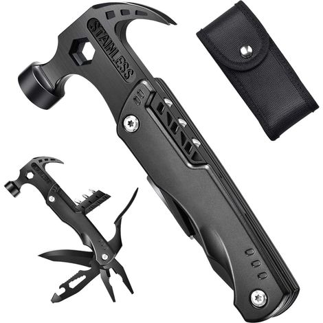 Multifunktionales Überlebenswerkzeug Fürs Camping – Alles In Einem Mit Messer, Hammer, Säge Und Zange, Robustem Koffer.