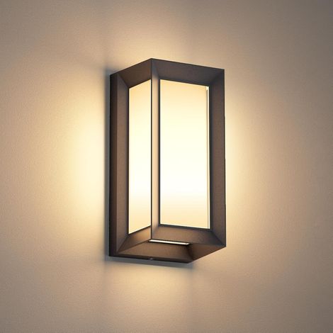 Wandleuchte Für Den Innen- Und Außenbereich, 18 W, Moderne, Wasserdichte Ip65-wandleuchte, Wandbeleuchtung Für Flur, Eingangsbereich, Balkon, Pc + Aluminium, Schwarz