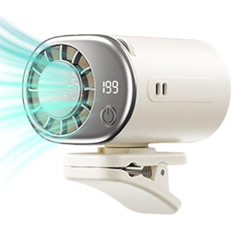 Kleiner Tischventilator, Wiederaufladbarer Led-digitalanzeige-clip-ventilator Fürs Bett, Geeignet Für Männer, Frauen, Jugendliche, Teenager, Erwachsene, Camping, Reisen, Roadtrips, Strand, Baustellen