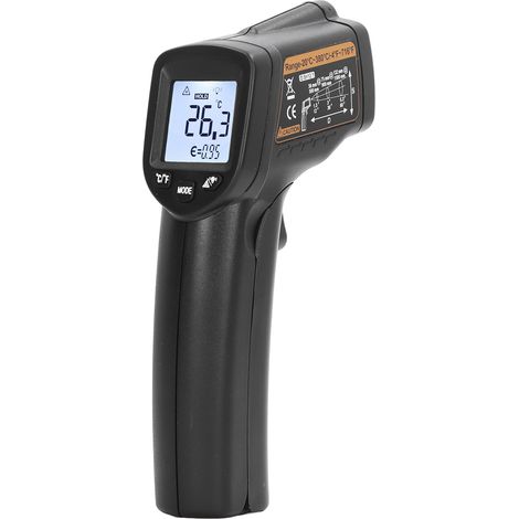 Infrarot-thermometer Für Berührungsloses Garen. Wärmebildkamera Mit Digitalem, Hintergrundbeleuchtetem Lcd-display, 20.380 °c (-4.716 °f)