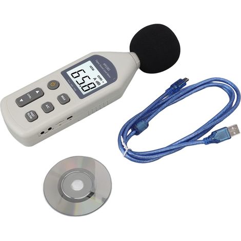 Dezibelmesser, Digitales Schallpegelmessgerät Mit Lcd-bildschirm, 30 Bis 130 Dba, 5v Usb-geräuschdetektor Mit Hintergrundbeleuchtung Für Klassenzimmer, Laute Nachbarn, Büros, Fabriken, Krankenhäuser