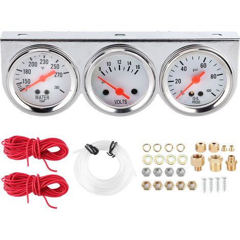 Universelles 3-in-1 Wassertemperaturmessgerät-set Voltöldruck 52mm Messgerät Mechanisches Instrument.