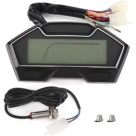 12v Tachometer Kilometerzähler Drehzahlmesser 0-10000 U/min Ölstandsanzeige Wassertemperaturanzeige Universelles Motorradinstrument.