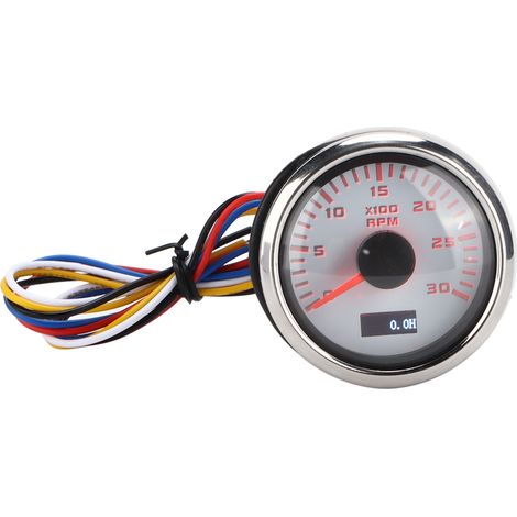 52mm Zeiger-drehzahlmesser Mit Roter Hintergrundbeleuchtung, Universell Einsetzbar Für Motorrad, Lkw, Boot, Benzinmotor 930v.