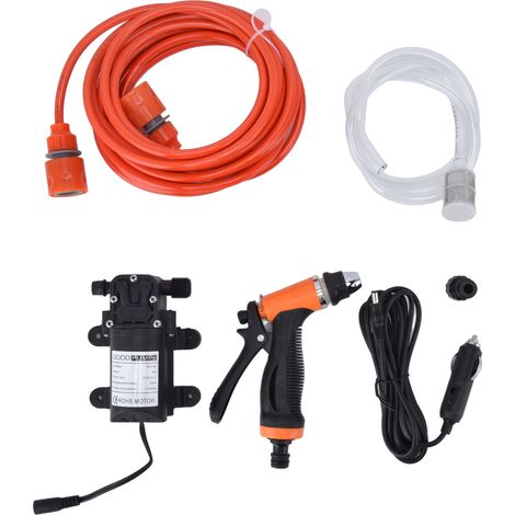 Hochdruckreiniger, Tragbar, 12 V, 72 W, Leistungsstark, Aus Kunststoff, Autowaschmaschine, Schnellreinigungs-waschset Für Haus, Garten, Fahrzeuge Und Autos.
