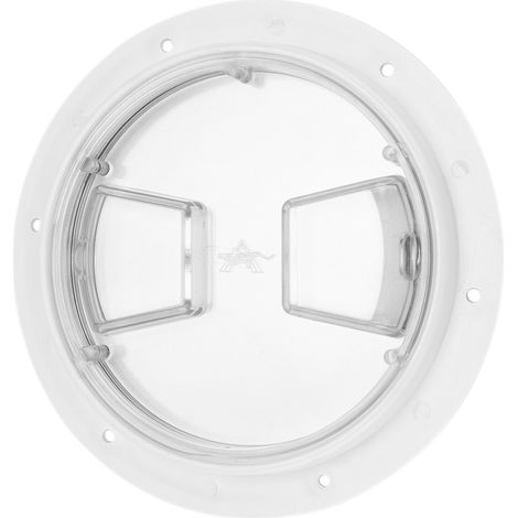 Tbest Schiffs-/yachtteile, Bootsdeck-zugangsluke, Transparente Abdeckung, Runde Weiße Abs-platte Für Wohnmobile, Boote Und Yachten (4 Zoll/10,16 Cm) (6 Zoll).