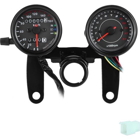Motorrad-tachometer - 12v 0-160km/h 13000u/min Digitaler Tachometer Kilometerzähler Drehzahlmesser Für Motorrad-modifikationen.