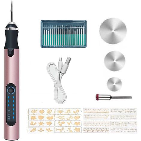 Kleiner Elektrischer Gravierstift, Schleifstift-set, Diy-akku-nagellackiermaschine, Elektrischer Gravierstift, Schnitzstift (schleifset)