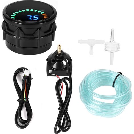 Universal-vakuummeter Für Autos, 2 Zoll, 12 V, Led-anzeige + Digitalanzeige.
