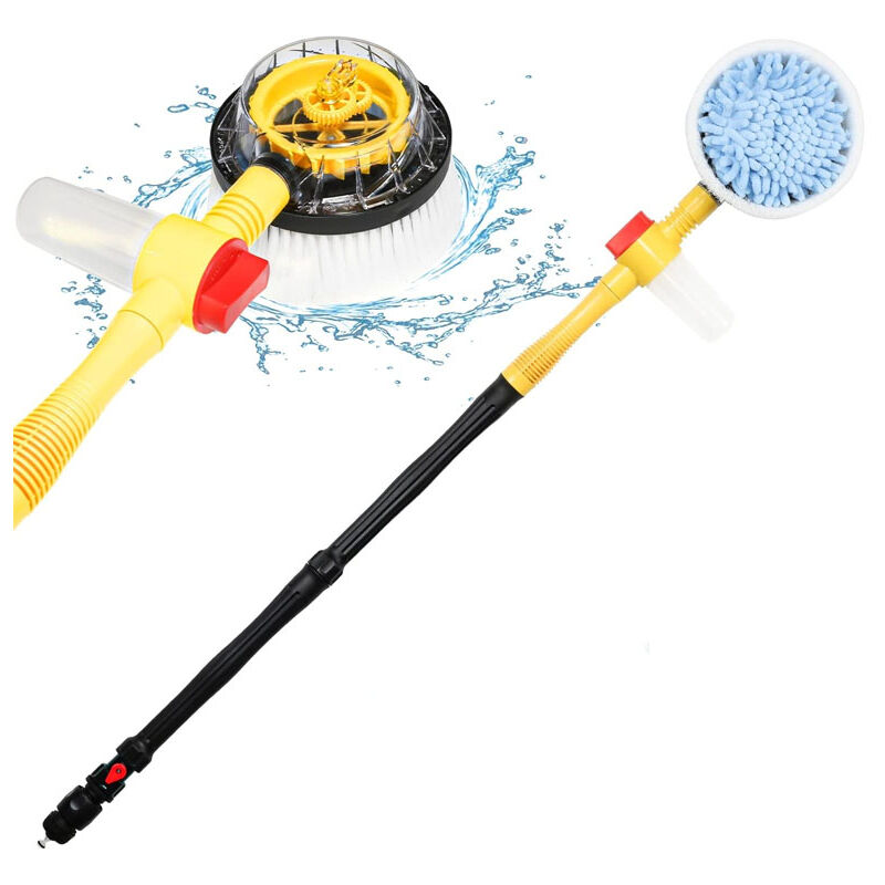 – 360° Drehbare Autowaschbürste – Automatische Schaumbildung – Langlebige Materialien – Hochdruckpistole – 120 Cm Langer Griff