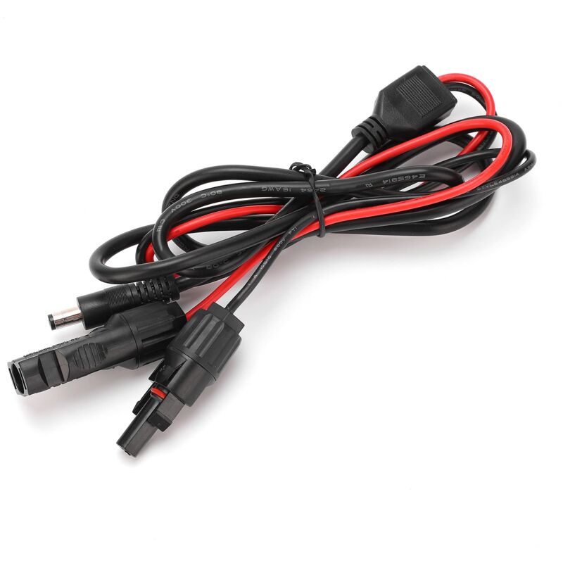 Solarladekabel, Dc5521 300v Solarladekabel, 2-adriges Stromkabel Für Elektriker, Solarstromkabel Für Haushaltsgeräte