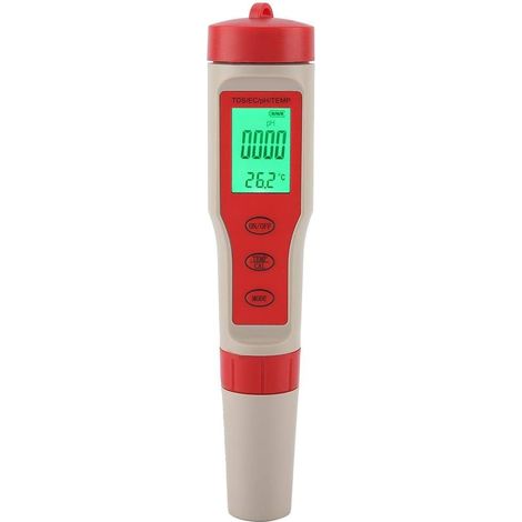 Elektronisches Ph-messgerät, 4-in-1-poolwasser-tester, Ph/tds/ec/temp, Hochpräzises Ph-meter Mit 0,01 Auflösung, Für Trinkwasser, Aquarien, Whirlpools