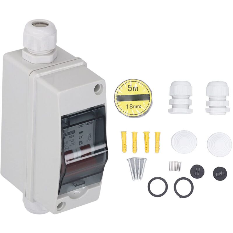 Miniatur-2-poliger, Wasserdichter Ip65-leistungsschalter Für 1000 V/20 A Dc-solar-pv-systeme