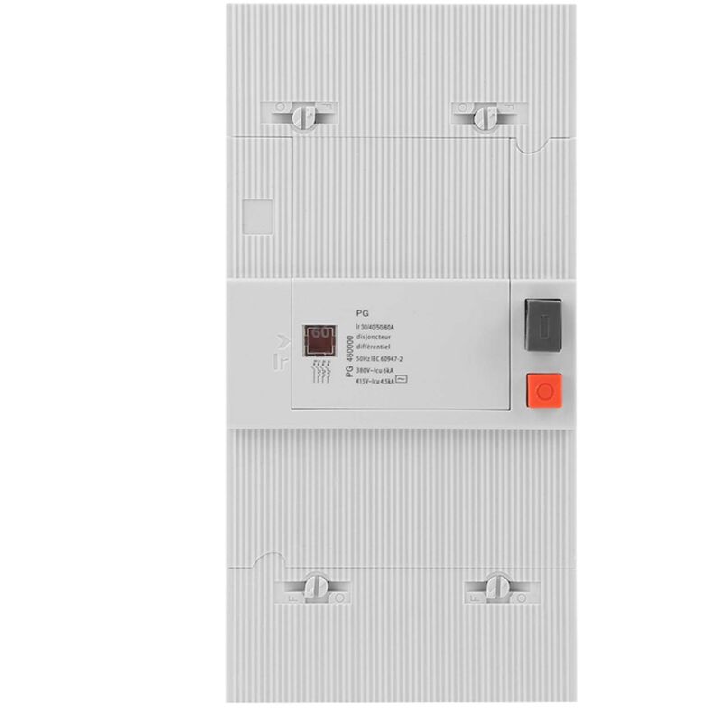 – Dreipoliger 4p-leistungsschalter 30–60 A – Abschaltvermögen 6 Ka Bei 380 V – Fehlerstromschutz – Schnelle Din-schienenmontage