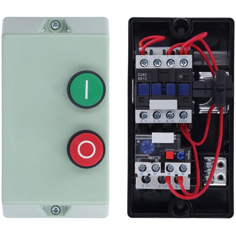 – Einphasiger, Wasserdichter Magnetschalter 220/230 V – Schutzart Ip55 – 2,2 Kw Für Motoren – Robustes Abs-gehäuse – Industrieeinsatz – Le1d09m7