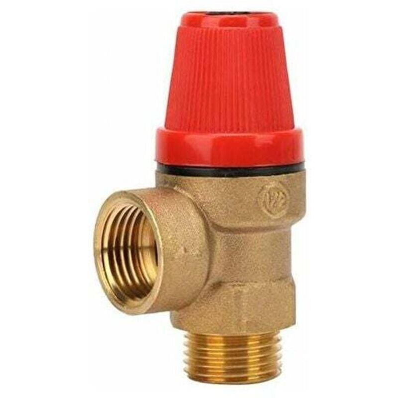Aimoonsa – Sicherheitsventil Aus Messing Für Wasser Und Gas – G 1/2'' Gewinde – Maximaler Druck 3 Bar – Optimale Haltbarkeit Und Dichtigkeit