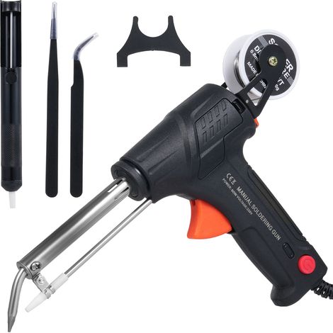 Elektronisches Lötpistolen-set (60 W) – Automatische Lötpistole Mit Pinzette, Lötdrähten Und Ständer Für Kfz-reparaturen Und Heimwerkerprojekte