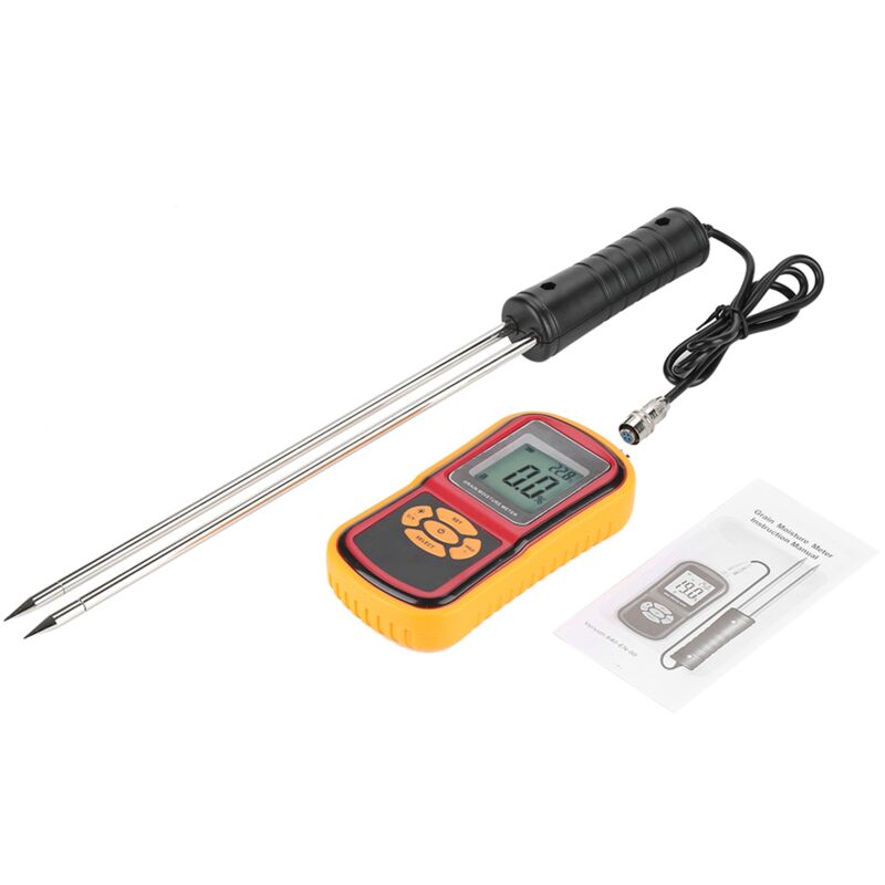 Integriertes Getreidefeuchtemessgerät, Tragbares Feuchtigkeitskontrollgerät Für Weizen, Mais Und Reis Lcd-getreidefeuchte- Und Temperaturmessgerät Für Mais, Bohnen Und Reis