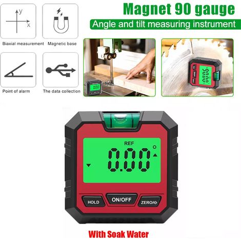 Neigungsmesser, Magnetischer Digitaler Neigungsmesser 0-180° Elektronische Digitale Wasserwaage Mit Automatischer Abschaltung, Lcd Und Hintergrundbeleuchtung, Mit Libelle Für Tischlerei, Bauwesen, Kfz
