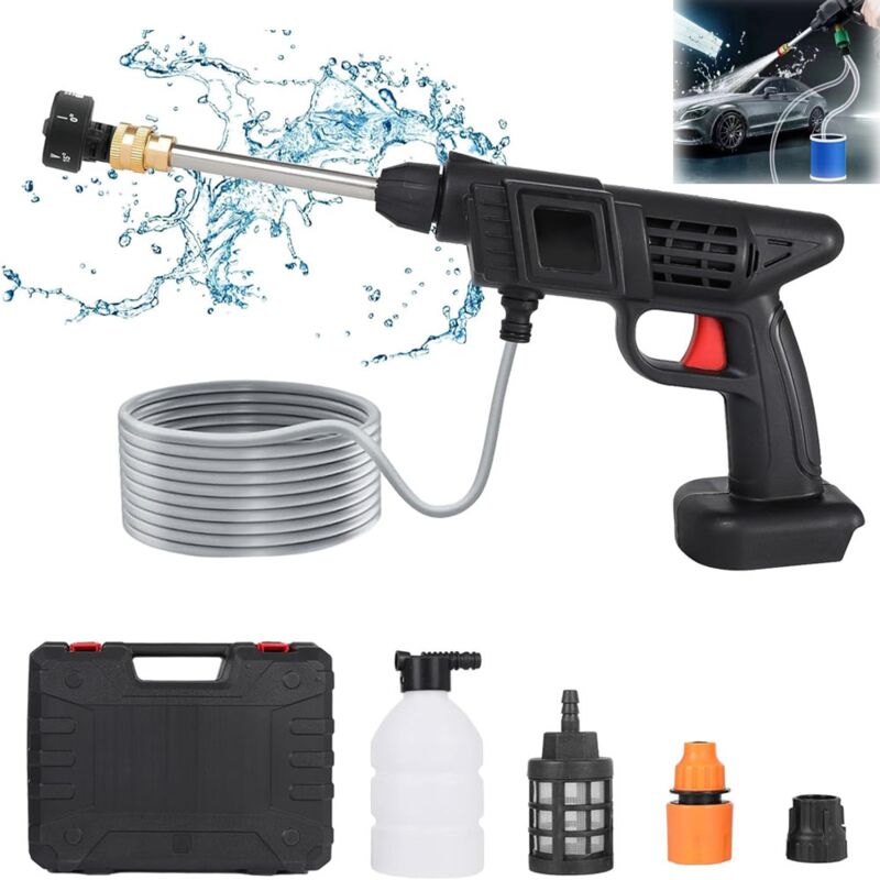 – 460 W, 1300 Psi Akku-hochdruckreiniger – Extrem Portabel Dank Akku – 4 L/min Durchflussrate – 5 M Schlauch Für Effiziente Reinigung