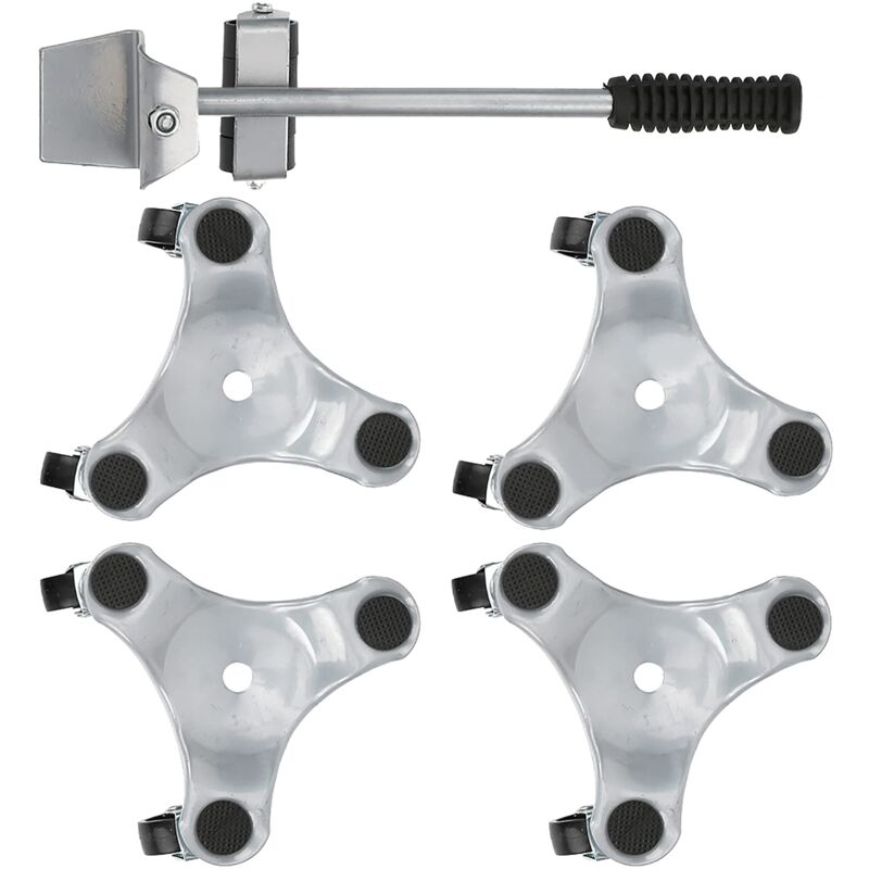 Möbeltransport-set, Silver Lifter 3-rad-mobilplattform, Tragkraft 400 Kg, Einfaches Be- Und Entladen Dank Rollensystem