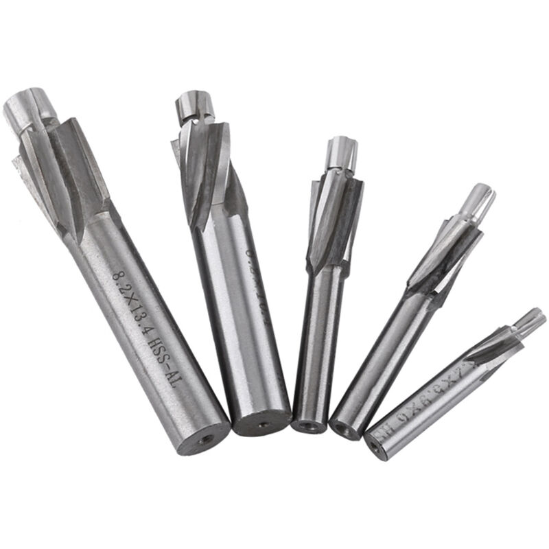 Schaftfräser, 5 Stück M3-m8 4-schneidig Hss-al Schlitzfräser Bohrer Hrc6568° Metallfräser Für Kupfer, Aluminium, Stahl, Gusseisen