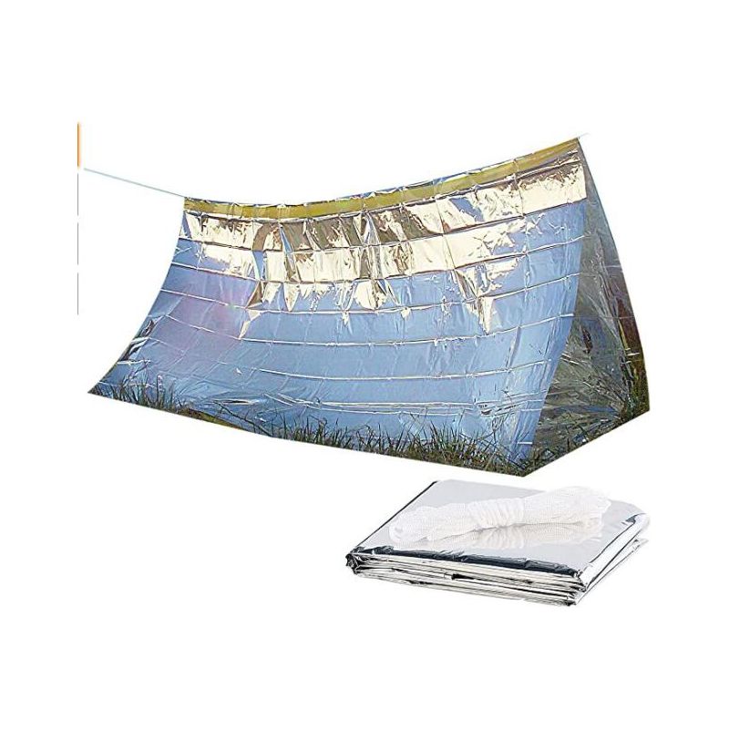 Rettungsdecke – Aluminisierte Pet-folie 240 X 150 Cm – Reflektierend Und Wasserdicht – Für Camping, Wandern Und Notfälle – 1 Stück