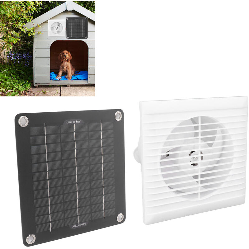 – 10-w-solar-abluftventilator (ip67, 15 Cm) – Wetterfest – Für Gewächshäuser, Hühnerställe Und Wohnhäuser – Effiziente Luftzirkulation