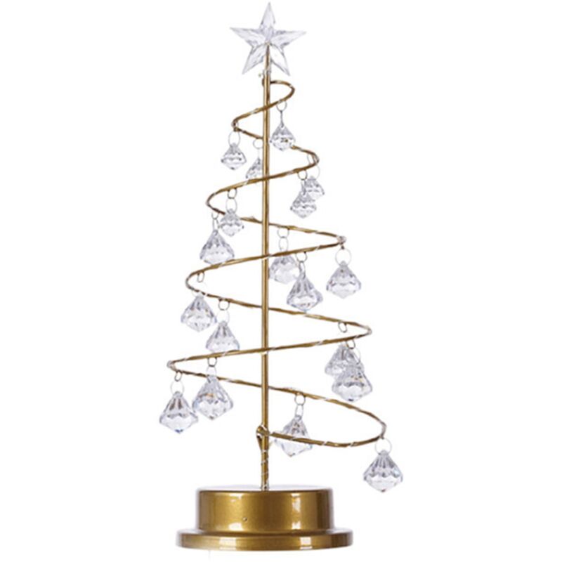 Weihnachtskristall-baumlampe, Dekorative Acryl-pendelleuchte Fürs Schlafzimmer, Warmweiß