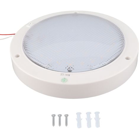 Zjchao 42 Leds Runde Deckenleuchte 12v-24v Dc 9w 840lm Hochleistungs-led-panel Mit Aluminiumsockel Für Haus Und Boot (warmweißes Licht 2700-3200k)