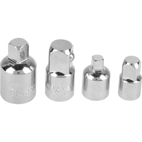4 Stück Cvr-steckschlüssel-reduzieradapter 1/2, 3/8, 1/4 Zoll (silber)