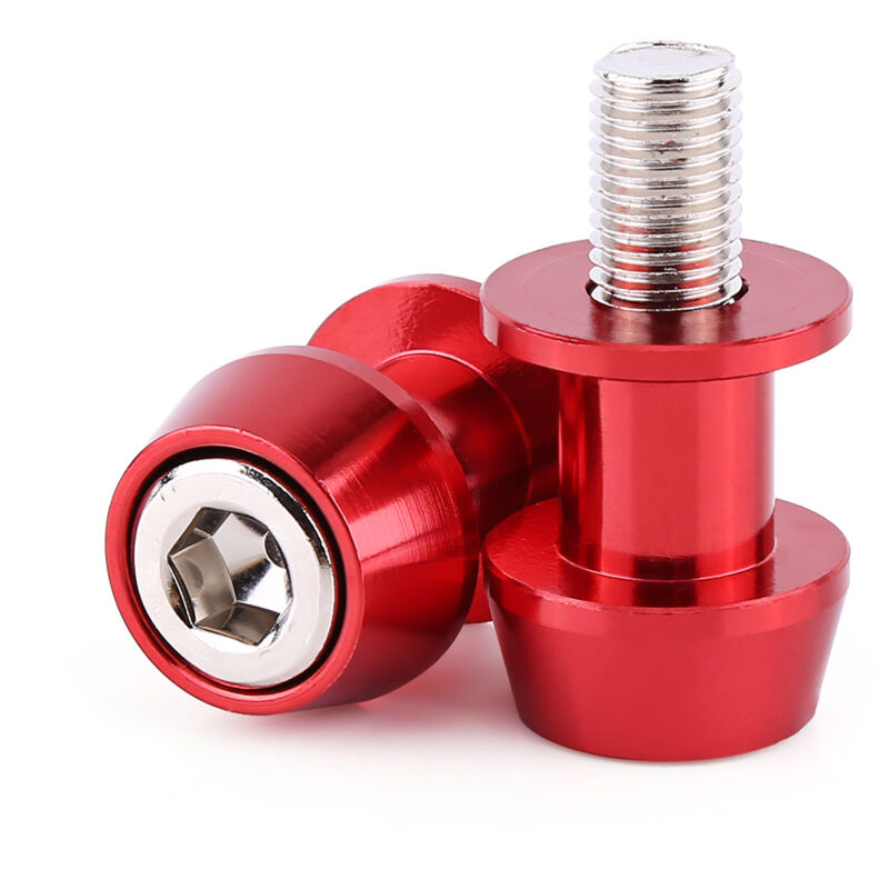Hamwesh 8/10mm Cnc Aluminiumlegierung Schwingenspulen-gleitlager Mit Erhöhten Kanten, Sichere Befestigung Für Motorradschwingen, (10mm Rot)