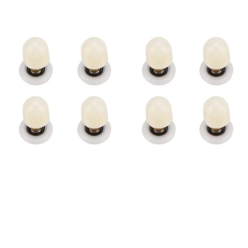 8 Stück Duschtürrollen Messing Abs Schiebetürset Rollen Badezimmerschienen Langlebige Wc-türrollen Zubehör Hardware Werkzeug (27 Mm)