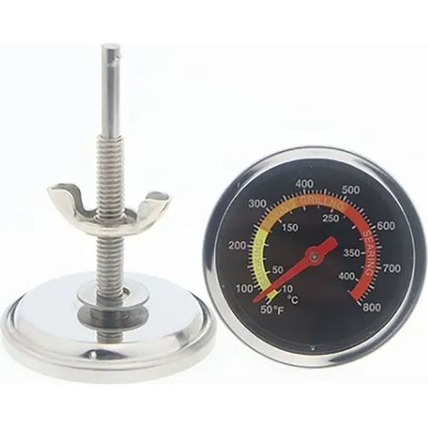 Kugelthermometer, Großskaliges Ofentemperaturmessgerät (6 Cm), Korrosionsbeständig, Leicht, Mit Ständer Für Den Grill