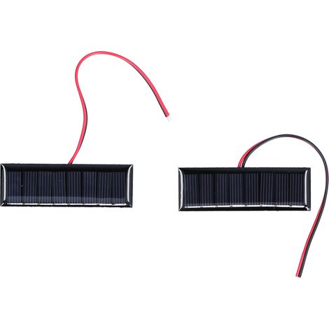 2 Stück 4v 0,2w Polysilizium-solarpanel Mit Elektronischem Kabel 75x25mm Solarpanel Lernpanel Solarklebepanel (ohne Energiespeicherfunktion), Solarpanels.