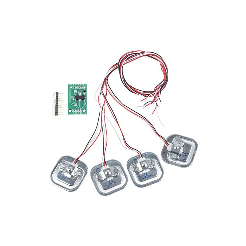 – Hx711 Drucksensormodul 50 Kg/100 Kg/200 Kg – 4 Stück – Hohe Präzision – Arduino-kompatibel – Größe 34 X 34 Mm