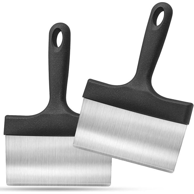 Crea Hochleistungs-grillschaber Aus Edelstahl Mit 12,7 Cm Griff, Robustes Werkzeug Zum Entfernen Von Speiseresten Für Blackstone Grillzubehör, Außenhaken