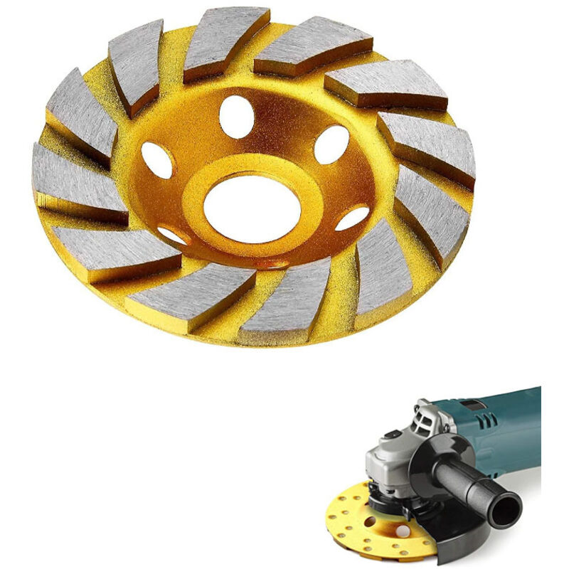 – 10,2 Cm Turbo-diamantscheibe – 12 Segmente Für Winkelschleifer – Schnelles Schneiden Von Beton, Granit Und Marmor – Geeignet Für Nassschnitt