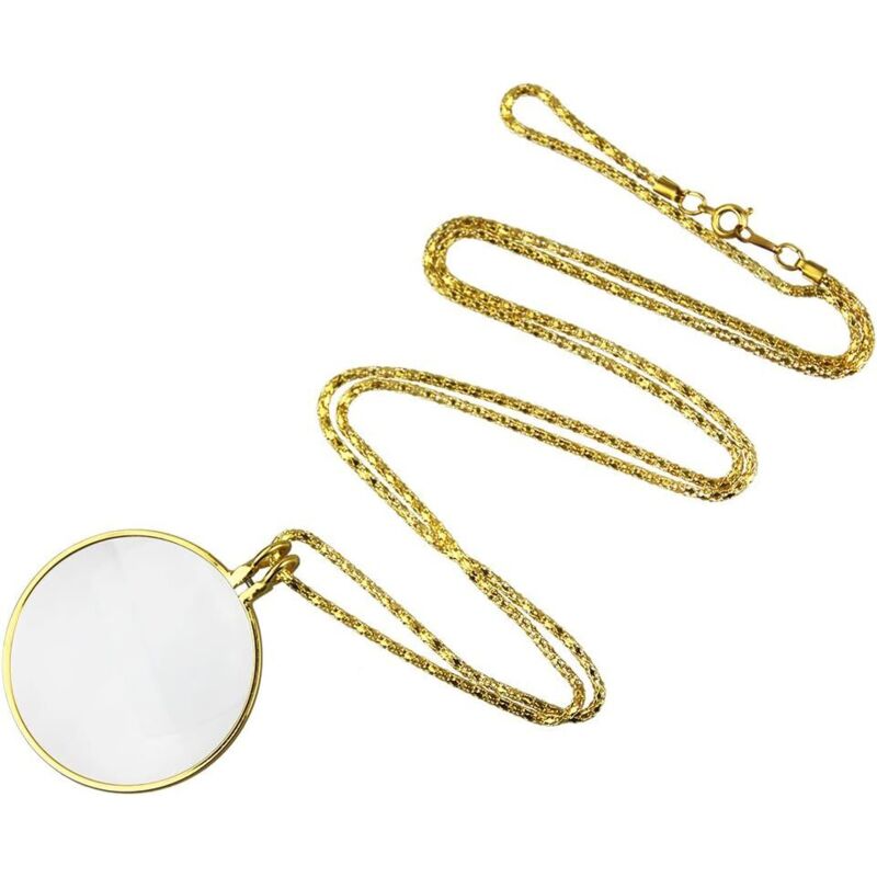 Handlupe, Lesehilfe, Mini-leselupe, 5-fache Vergrößerung, Taschenlupe, Lupe Mit Halskette, Glaslupe Zum Lesen, Handgefertigte Beobachtungsstücke, Vergrößerungshilfe, Schmuck.