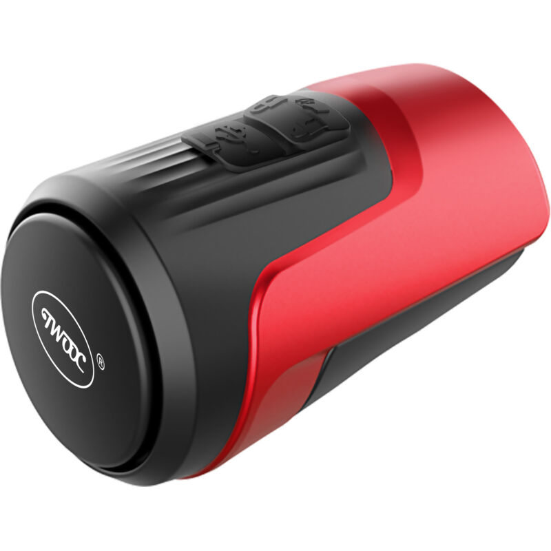 Elektrische Fahrradklingel, Diebstahlalarm, Laute Elektronische Fahrradhupe, 4 Klangmodi, Usb-aufladbarer Akku (schwarz/rot)