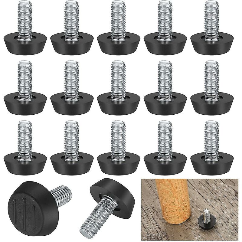 Starlight-22er-pack Verstellbare Möbelfüße Mit M6 X 21 X 25 Mm Schrauben Für Stuhlbeine