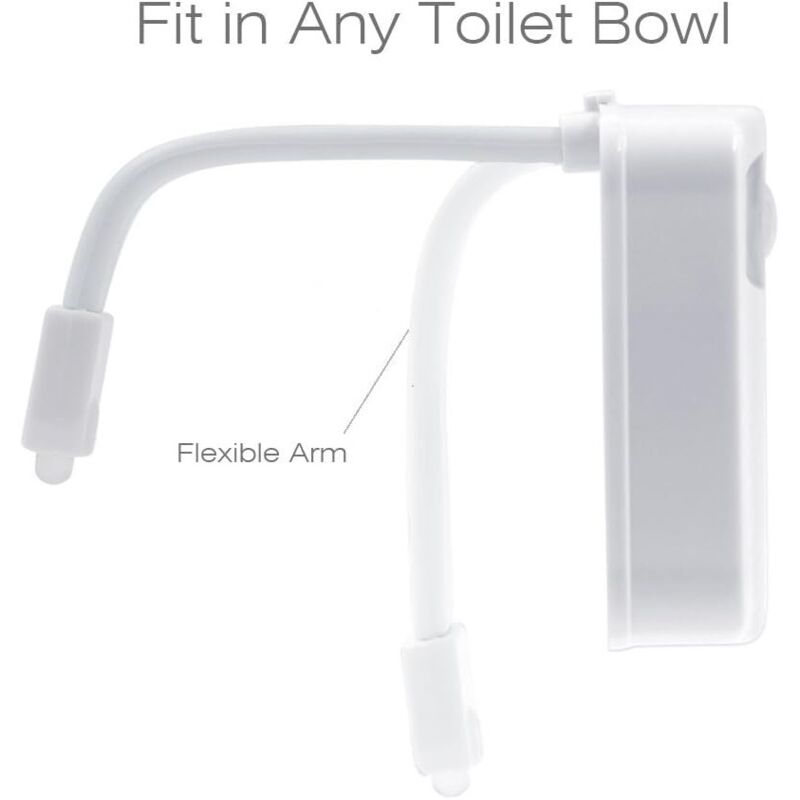 Led-toiletten-nachtlicht, Energiesparend, 8 Farbwechseloptionen, Pir-bewegungsmelder, Passend Für Alle Toilettensitze/badezimmer – Fei Yu