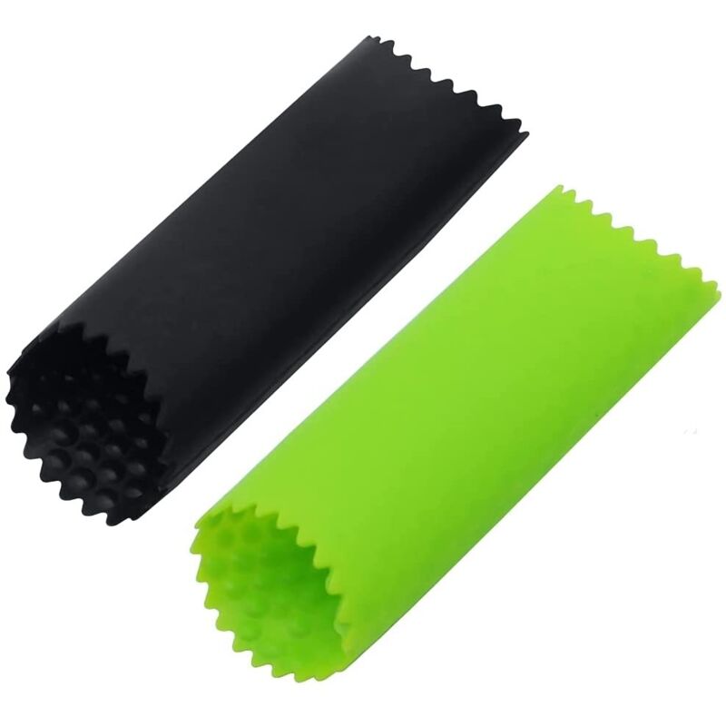 Knoblauchschäler, Silikon-knoblauchkegel, Knoblauchrolle, 12,5 Mm Lang, Einfach Und Geschmacksneutral, Schält In Sekundenschnelle, Schwarz Und Grün, 2 Stück – Fei Yu
