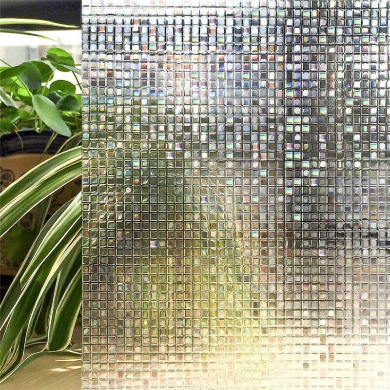 Sichtschutzfolie, 3d-mosaikmuster, Selbstklebend, Ohne Klebstoff, Variable Farbe, Für Fenster Und Badezimmerglastüren (45 X 200 Cm) – Fei Yu