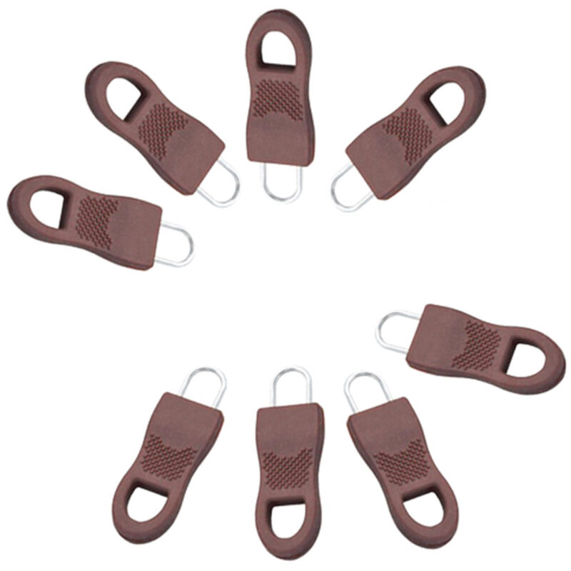 Reißverschluss-schieberstift, 8er-pack, Braun