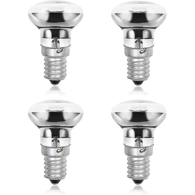 Crea 30w E14 R39 Lavalampe Mit Reflektor, Dimmbar, E14-sockel, R39-wärmelampe, 220-240v Ac, 4er-pack