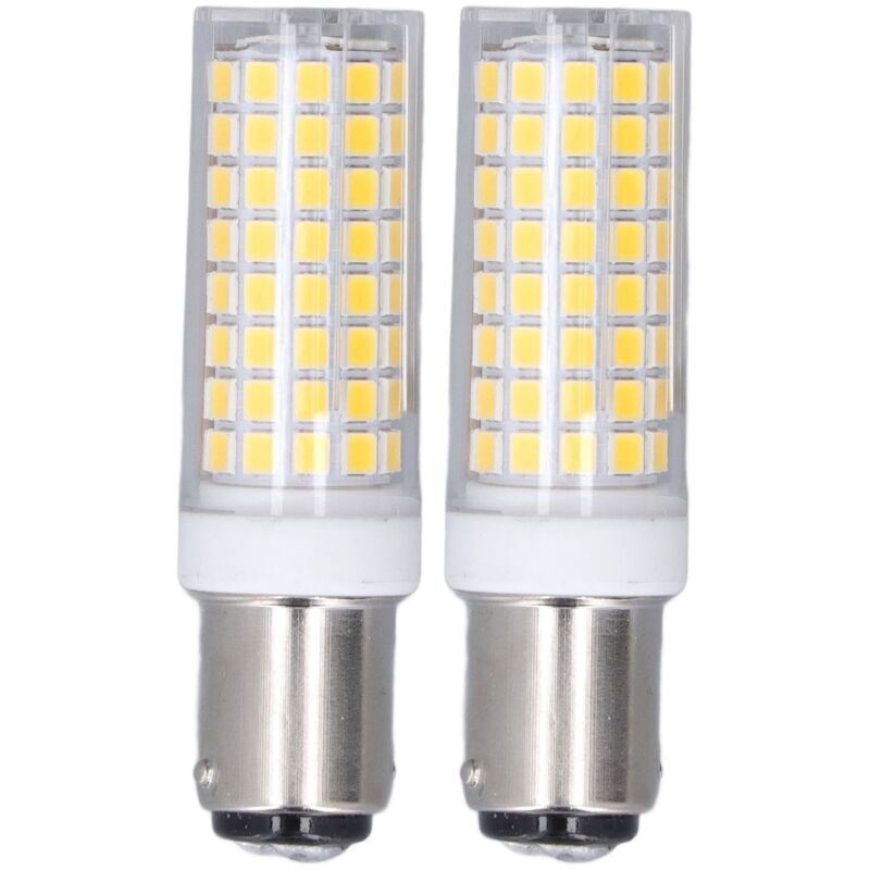2er-pack Dimmbare, Energiesparende Led-wandlampen Ba15d, 10 W, 102 Led-keramiklampen, Wechselstrom 100–120 V