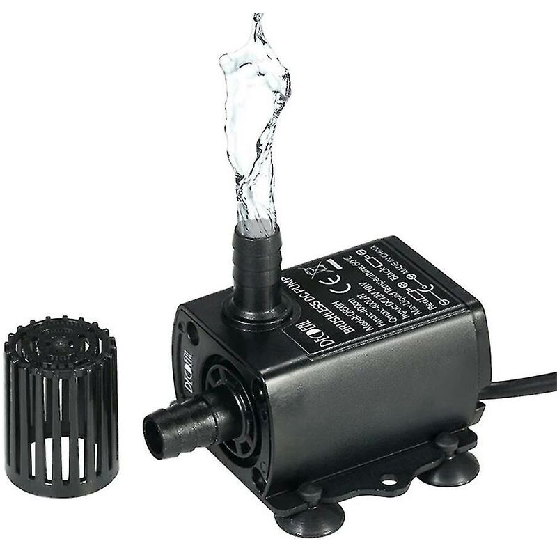 Crea – Mini-kaltwasser-umwälzpumpe 12v 400l/h – Ultraleiser Bürstenloser Motor – 4 M Förderhöhe – Keramikkern Für Lange Lebensdauer